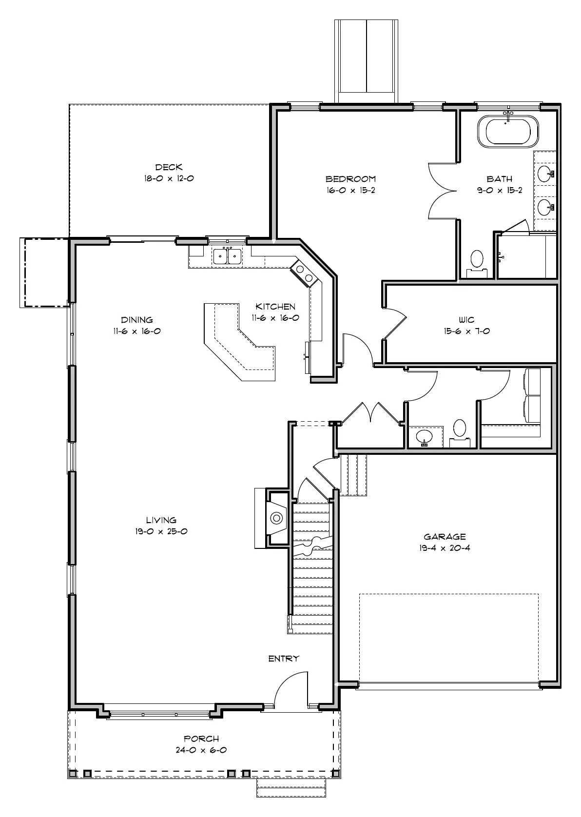 First-floor plan of Units 43 and 44, a duplex-style 55+ residence with first-floor primary suite at Trailside Estates Rochester MA